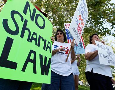 Anti-Sharia demonstrators hold rallies in cities across the country