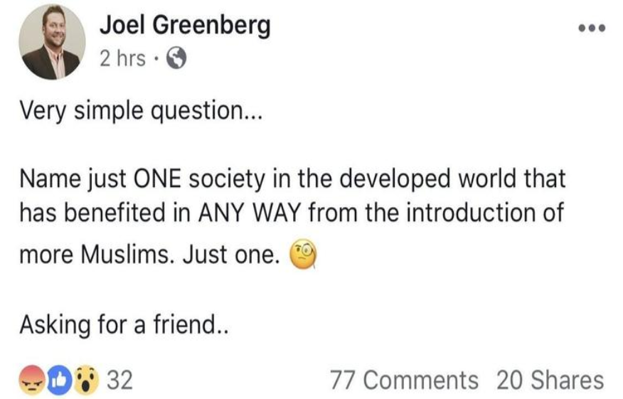 Local Jewish leader: Joel Greenberg's anti-Muslim comments shame Seminole County