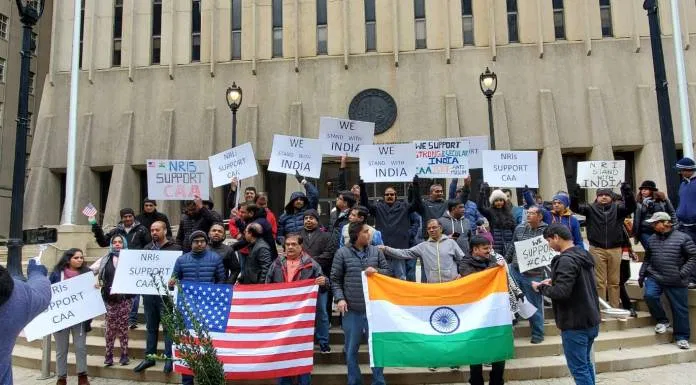South Asian Americans protest Modi's crackdown from afar
