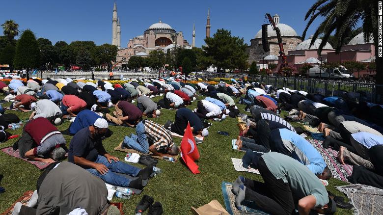 Turkey's Hagia Sophia holds first Friday prayers since conversion back to mosque